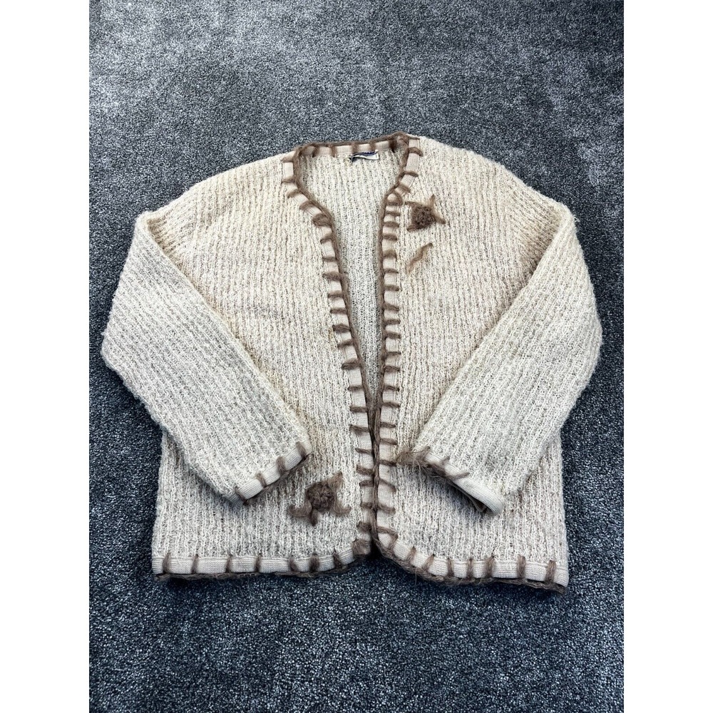 Blairmoor Sweater  Cardigan Vintage 50's Beige‎ SEE PICS FOR MISSING TRIM